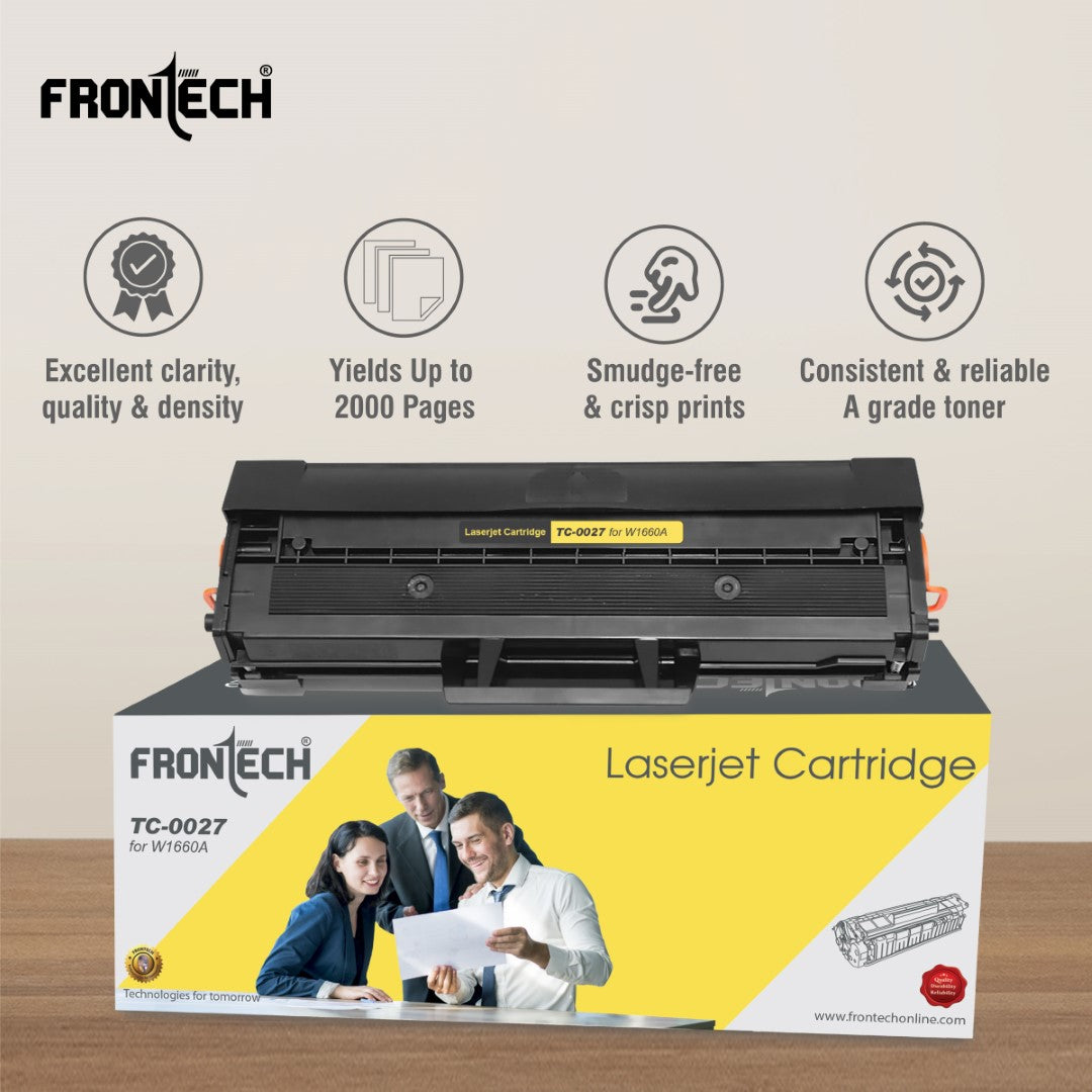 Frontech H-W1660A Laserjet Toner Cartridge | Compatible with HP Laserjet 1008A/1008W, HP MFP 1188A/1188W/1188NW/1188PNW (TC-0027) Frontech H-W1660A Laserjet Toner Cartridge | Compatible with HP Laserjet 1008A/1008W, HP MFP 1188A/1188W/1188NW/1188PNW (TC-0027)